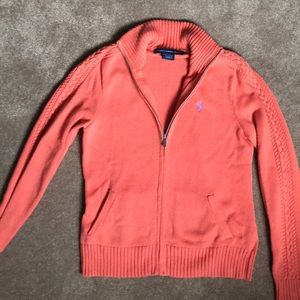 Orange Ralph Lauren zip up